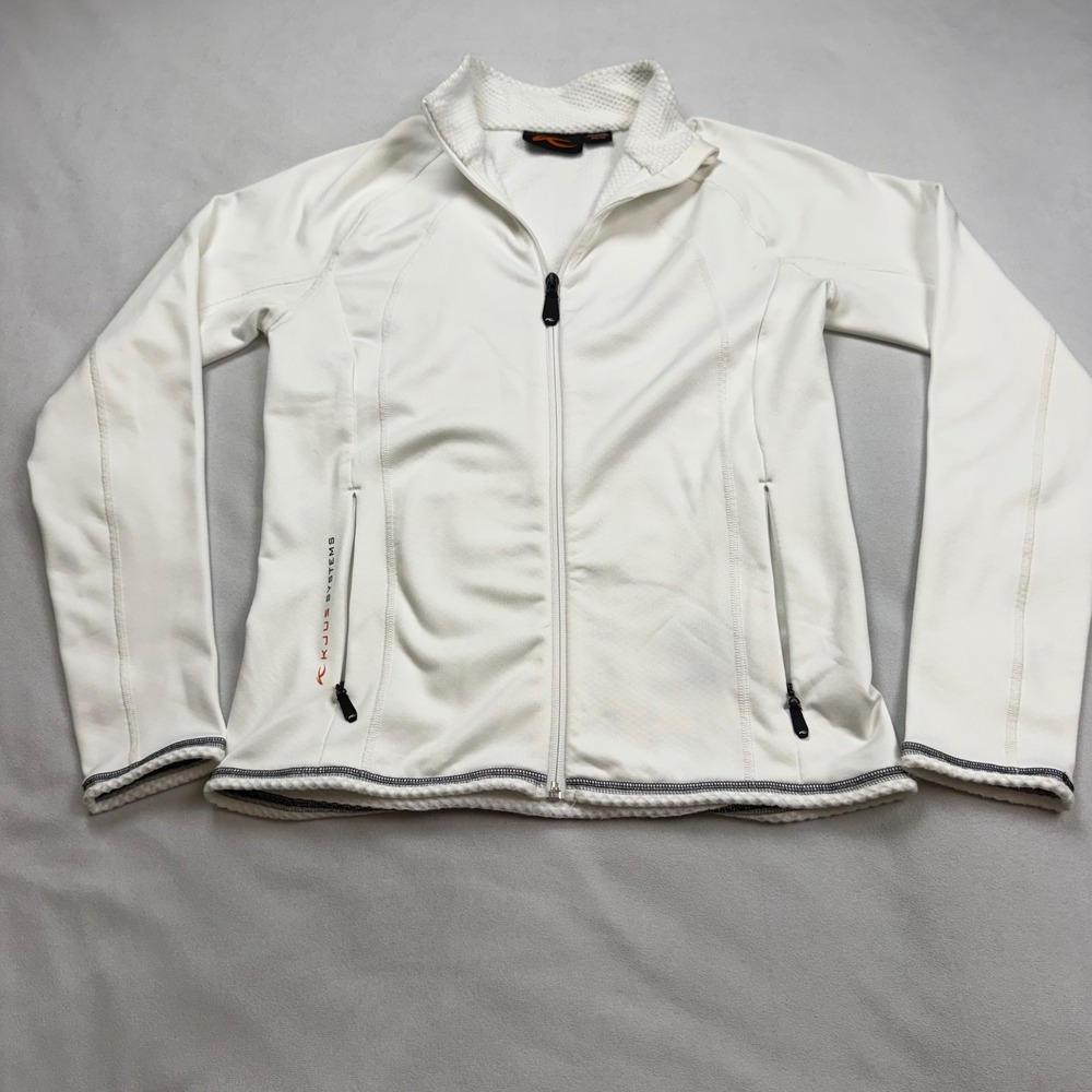 KJUS Ladies Size 38 Med Quest Stretch Jacket White Full Zip Mid Layer LP30-401